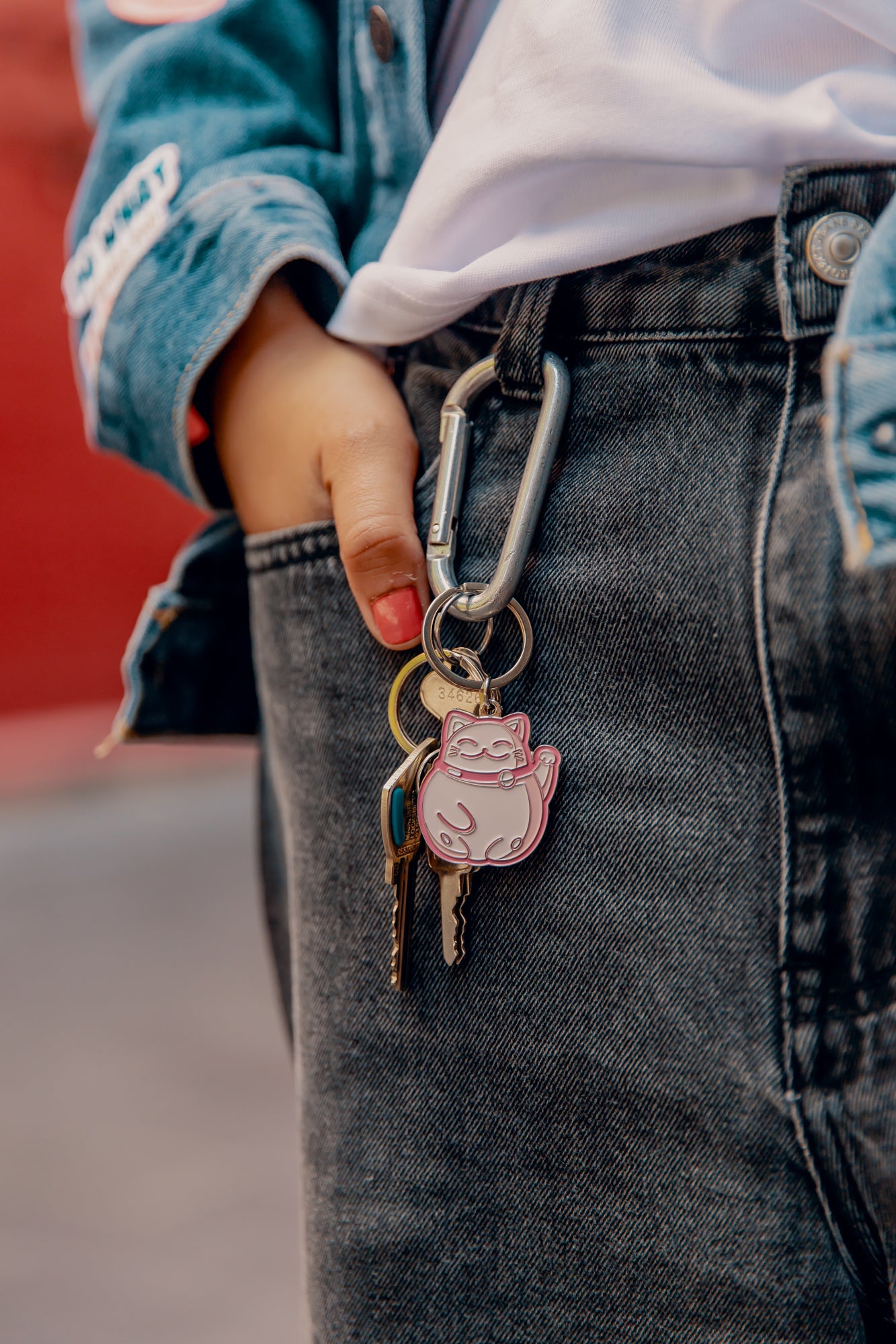 Happy! Cat Key Chain