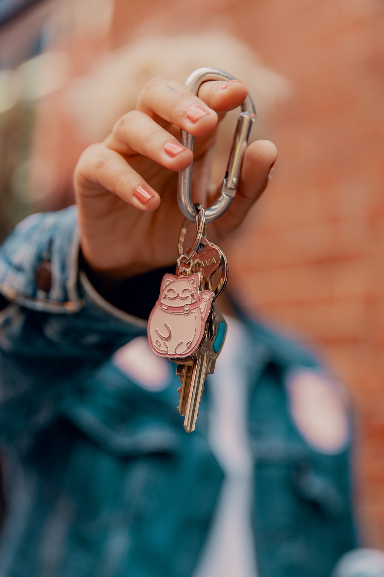 Happy! Cat Key Chain